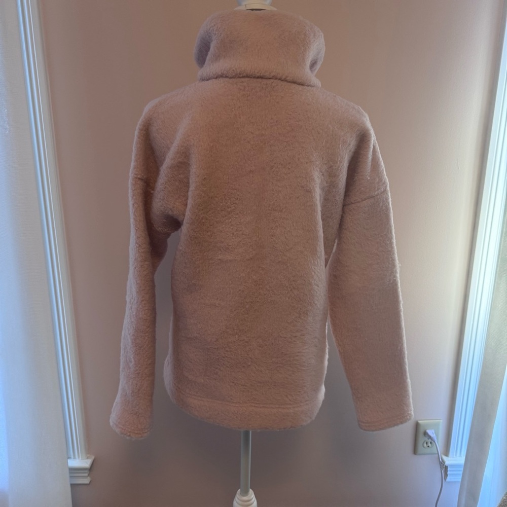 J. Crew Polartec Pink Fleece Sherpa Half Zip Jacket Size Small - Picture 6 of 6